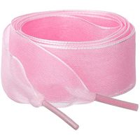 Șireturi din satin pentru pantofi, o pereche - Roz, 110 cm