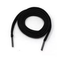 Panglici late pentru pantofi, un set - Negre, 120 cm