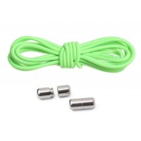 Șireturi elastice pentru pantofi, un singur pai - Verde fluorescent