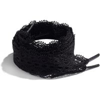 Șireturi din dantelă pentru pantofi sau hanorace, o pereche - Negre, 100 cm