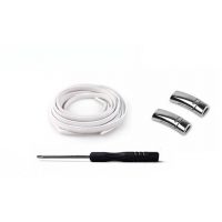 Sfori elastice cu magnet pentru încălțăminte, o pereche - Tip B - Alb, 100 cm