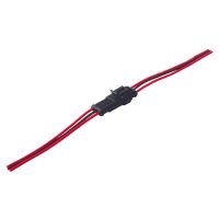 Conector auto AC/DC cu fire, rezistent la apă, masculin + feminin - 3 pini