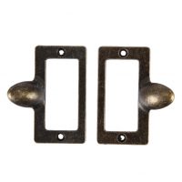 Mânere pentru sertar cu eticheta - Antique 58 x 47 mm