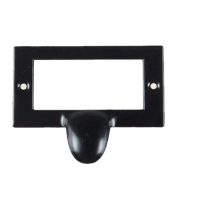 Mânere pentru sertar cu eticheta - Negru 58 x 44 mm