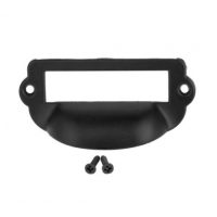 Mânere pentru sertar cu eticheta - Negru 82 x 40 mm