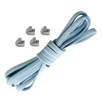 Șireturi elastice pentru pantofi lățimi, o pereche - Tip A - Albastru deschis, 100 cm