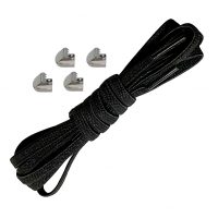 Șireturi elastice pentru pantofi lățimi, o pereche - Tip A - Negre, 100 cm
