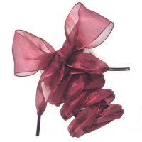 Șnururi din satin pentru încălțăminte, o pereche - Festive, 130 cm