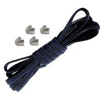 Șireturi elastice pentru pantofi largi, o pereche - Tip A - Albastru marin, 100 cm