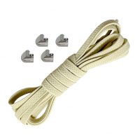 Șireturi elastice pentru pantofi largi, o pereche - Tip A - Bej, 100 cm