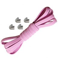 Șireturi elastice pentru pantofi largi, o pereche - Tip A - Roz, 100 cm