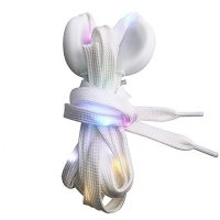 Șireturi LED pentru pantofi, o pereche - Alb, 120 cm