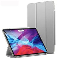 Husă din PU pentru Apple iPad Pro 12.9 (2020) + slot pentru Apple Pencil - Gri argintiu