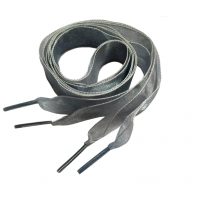 <b>Cordoane din satin pentru pantofi, o pereche - Gri, 120 cm</b>
