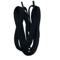 Șireturi late pentru pantofi, o pereche - Negre, 100 cm