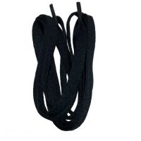 Șireturi late pentru pantofi, o pereche - Negre, 120 cm