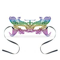 Masca din Dantelă - Fluture Curcubeu