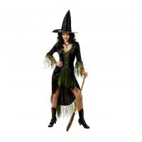 Costum de damă - Vrăjitoare verde-neagră 34/36