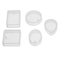 Forme din silicon pentru fabricarea bijuteriilor - 5 bucăți, transparente
