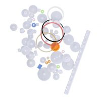 Roți din plastic dințate - 77 bucăți