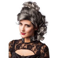 Peruca damă - Gri-negru