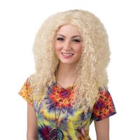 Peruca damă - Afro ondulat lung, blond