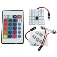 Lampa auto LED T10 T13 T15 W3W W5W C5W C10W CAN BUS RGB cu telecomandă