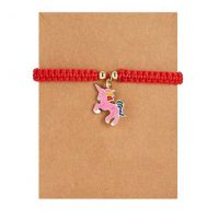 Cadru împletit manual "Sfoară a prieteniei" - Unicorn roz