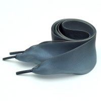 Șireturi din satin pentru încălțăminte, o pereche - Gri închis, 120 cm