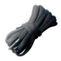 Șireturi rotunde pentru încălțăminte, o pereche - Negre, 120 cm