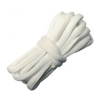Șireturi rotunde pentru încălțăminte, o pereche - Albe, 120 cm