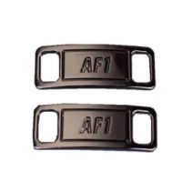 Cataramă metalică - prindere pentru șireturi AF1 - Neagră lucioasă