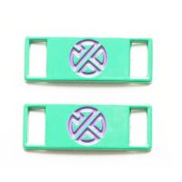 Bucla metalică - prindere pentru șireturi - Verde-Violet