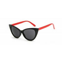 Ochelari de soare pentru femei CAT EYE - Negru-Roșu