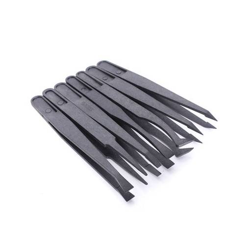 Foto - Pințe antistatice - 7 bucăți, negre