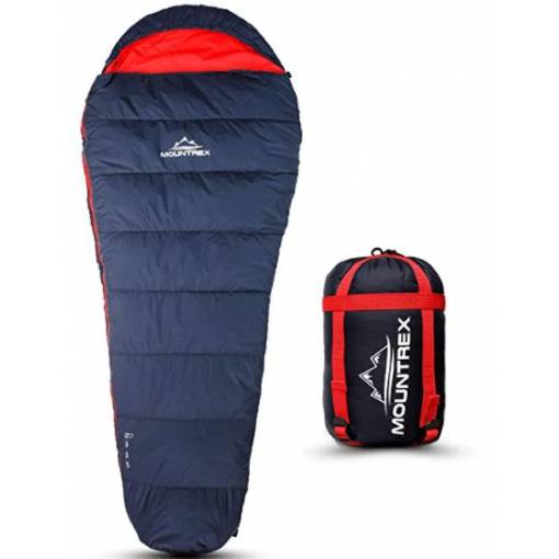 Foto - Sac de dormit ultraușor Mountrex - Mumie, 0° roșu