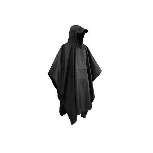 Foto - Pelerină de ciclism poncho - Neagră