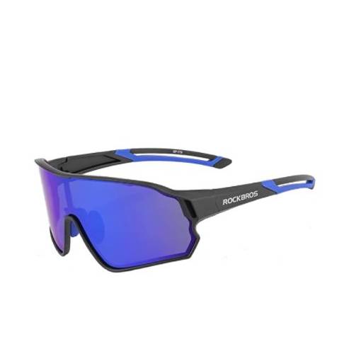 Foto - Ochelari de ciclism polarizați RockBROS - Negri, UV 400, TR90