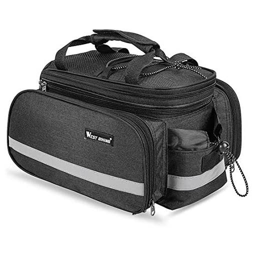 Foto - Geantă impermeabilă pentru suportul spate al bicicletei - Negru, 10-25 litri