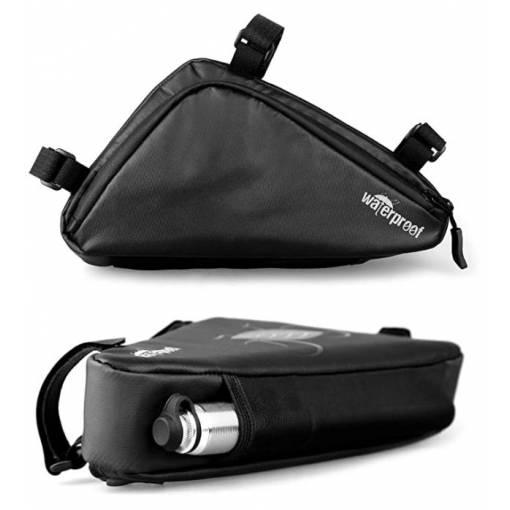 Foto - Geantă impermeabilă pentru cadru - Neagră 1,2 litri