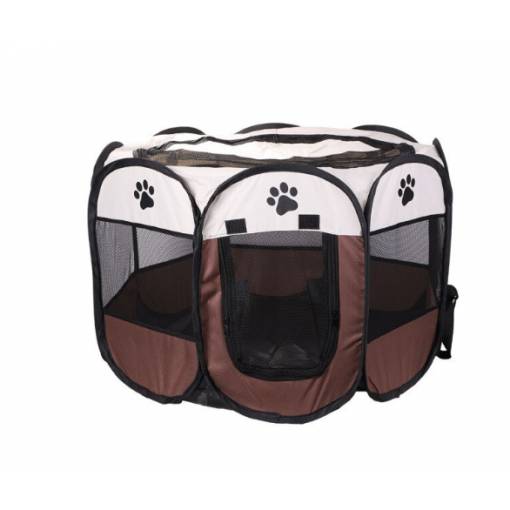 Foto - Gard pliabil pentru animale de companie - Mărimea S, bej