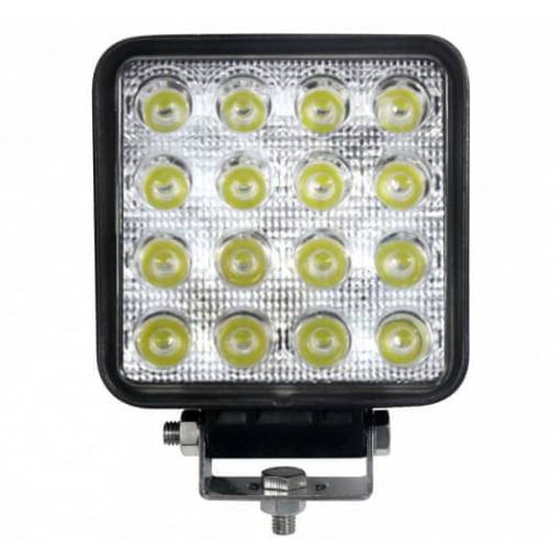 Foto - Proiector LED de lucru 48W 9-30V - Pătrat, 16 LED-uri