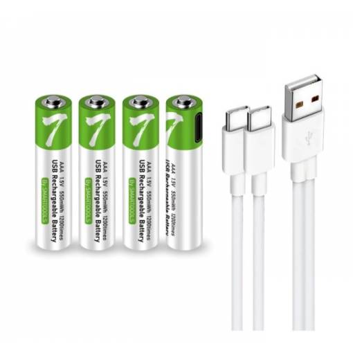 Foto - Baterii AAA de încărcare USB - 4 bucăți