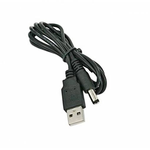 Foto - Adaptor de alimentare cu cablu USB A (M) - DC 5,5/2,1 (M), 80 cm