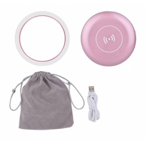 Foto - Oglindă de buzunar LED USB cu opțiune de încărcare wireless