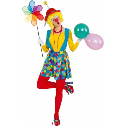 Foto - Fustă de clown pentru dame cu bretele - Turcoaz 38/40