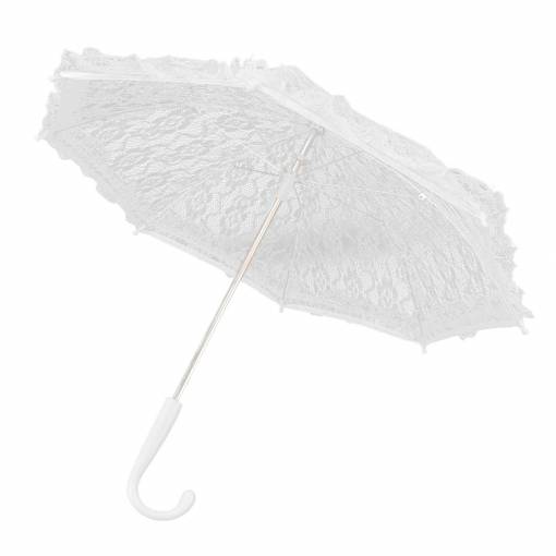 Foto - Umbrelă din dantelă - Albă