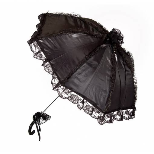 Foto - Umbrelă din dantelă - Neagră