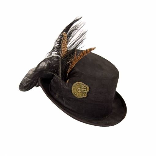 Foto - Cilindru damă Steampunk - Negru