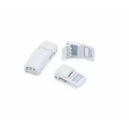 Foto - Cataramă magnetică din metal pentru sireturi - Tip 1 - Alb